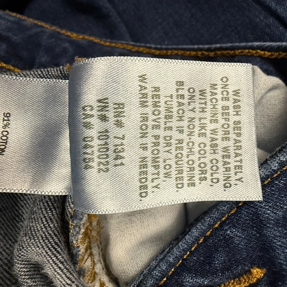 L.L.Bean Classic Fit Womens Size 6P Straight Leg Jeans Blue‎ Stretch Denim
